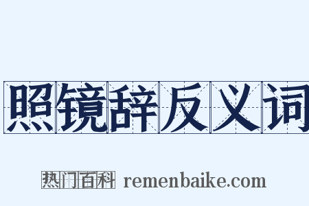 照镜辞反义词是什么意思的图片